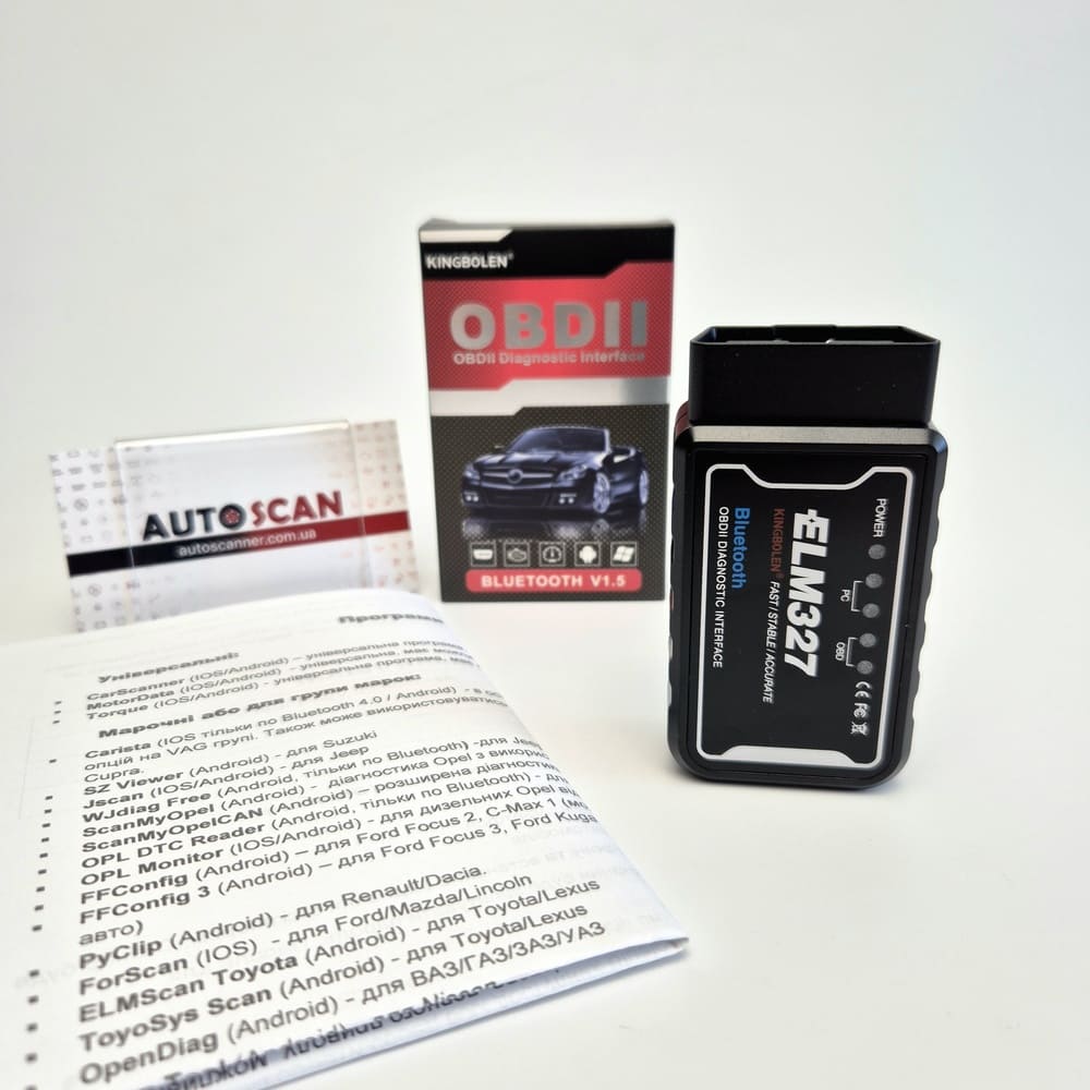 Автосканер ELM327 1.5 KINGBOLEN PIC18F25K80 Bluetooth для Android